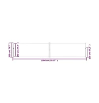 vidaXL Side Awning Black Polyester, Pu coated 78.7 x Retractable