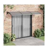 vidaXL Door Canopy Black Polycarbonate 118.1 x 39.4 in Durable