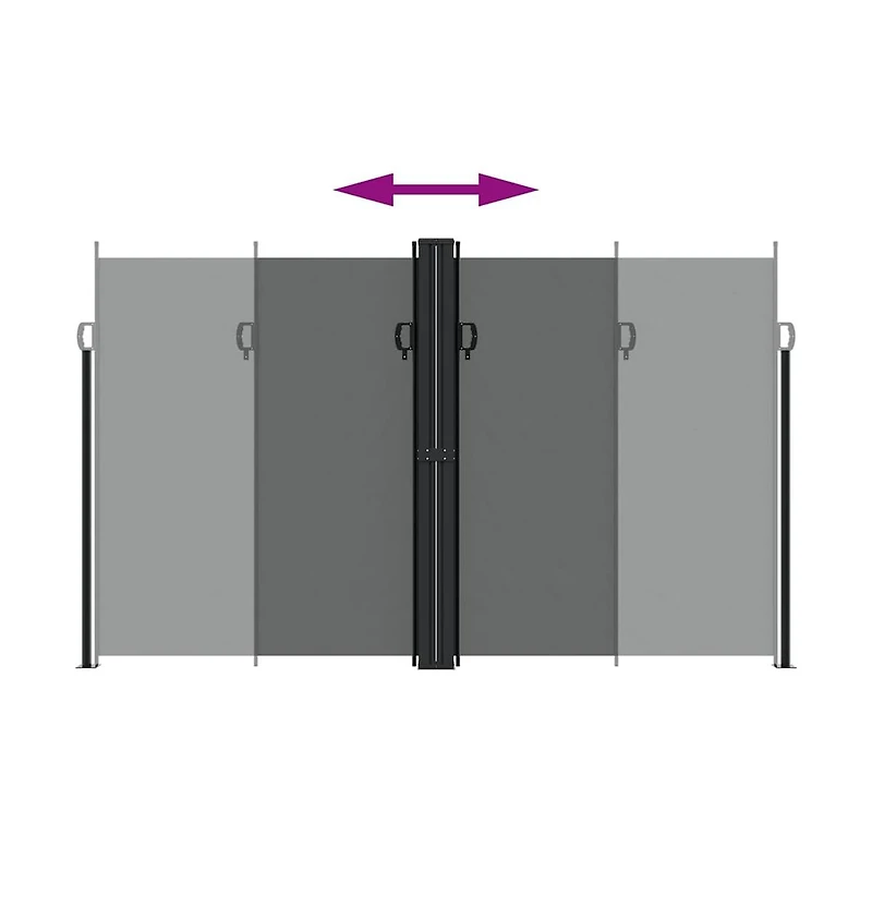 vidaXL Retractable Side Awning Anthracite