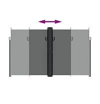 vidaXL Retractable Side Awning Anthracite