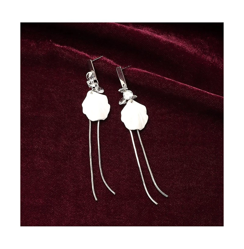 Sohi Petal Chain Drop Earrings