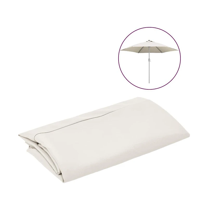 vidaXL Replacement Fabric Sand white 100% polyester Large