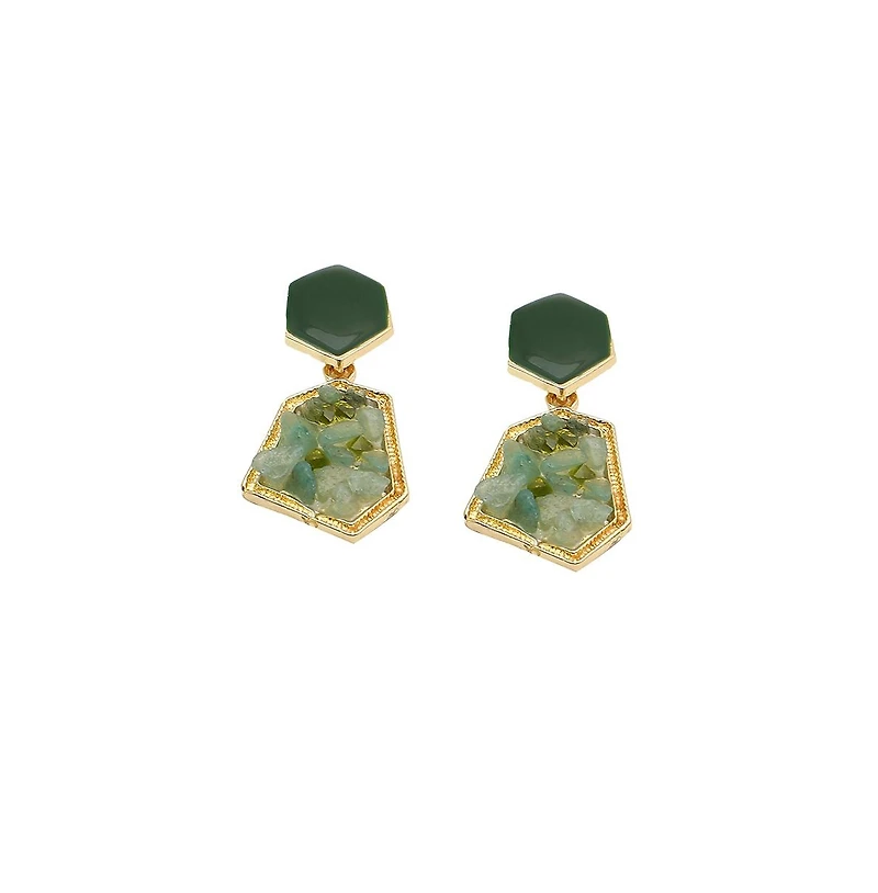 Sohi Women's Textured Drop Earrings