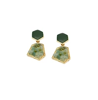 Sohi Women's Textured Drop Earrings
