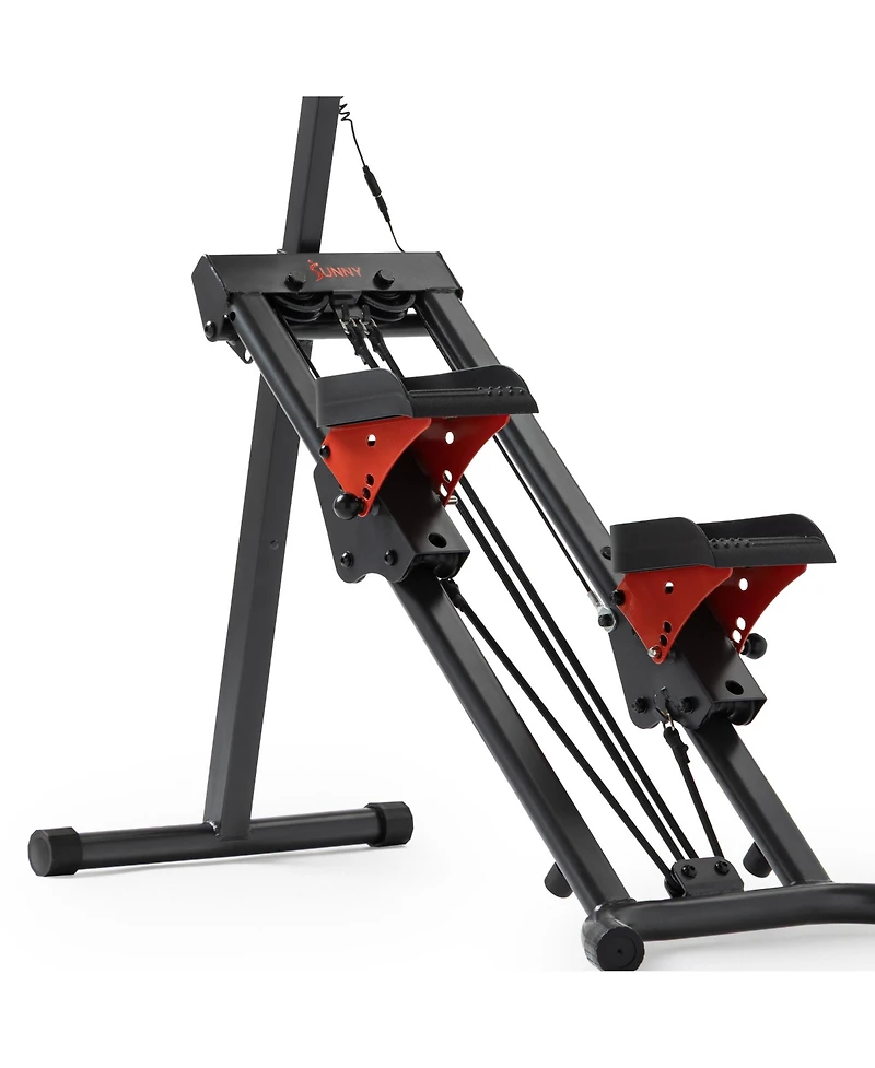 Sunny Health & Fitness Smart Foldable Stair Climber with Resistance Bands