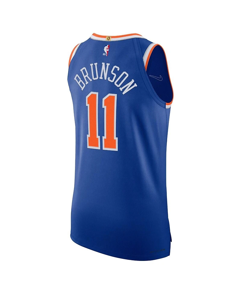 Nike Men's Jalen Brunson Blue New York Knicks Authentic Player Jersey - Icon Edition