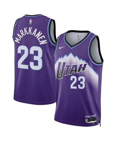 Nike Men's and Wo Men's Lauri Markkanen Purple Utah Jazz Swingman Jersey - Icon Edition