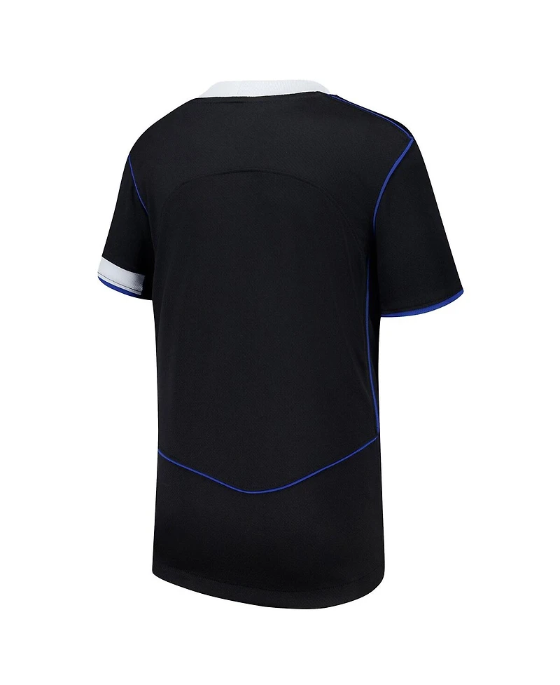 Nike Big Boys and Girls Black Chelsea 2025/26 Third Replica Jersey