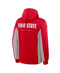 Nike Men's Scarlet/Gray Ohio State Buckeyes Dri-fit Game Full-Zip Hoodie Jacket