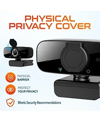 Delton C24 Usb Webcam with Microphone, Hd 1080p Wired Webcam (DCAM24BK)