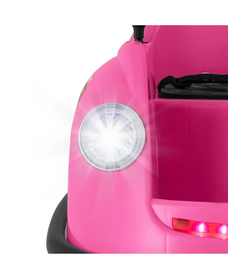 12V Electric Kids Ride on Bumper Car Battery Powered Bumping Car with Remote Control-Pink