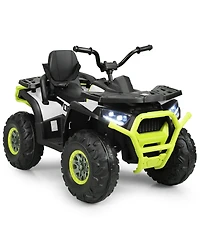 12 V Kids Electric 4-Wheeler Atv Quad with MP3 and Led Lights-White