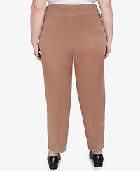 Alfred Dunner Plus Vienna Allure Fit Flat Front Corduroy Average Length Pant