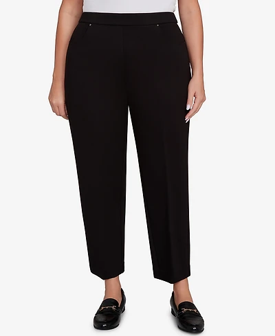 Alfred Dunner Plus Barcelona Stretch Ponte Knit Short Length Pant