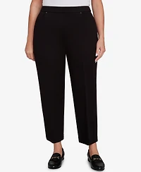 Alfred Dunner Plus Barcelona Stretch Ponte Knit Average Length Pant