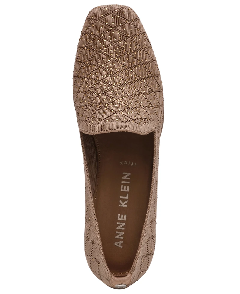 Anne Klein Women's Wendell-c Rhinestone Wedge Loafers
