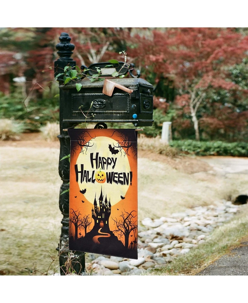 Yescom Halloween Pumpkin String Light with Garden Flag Full Moon Jack O Lantern Outdoor Yard Decorations 2025