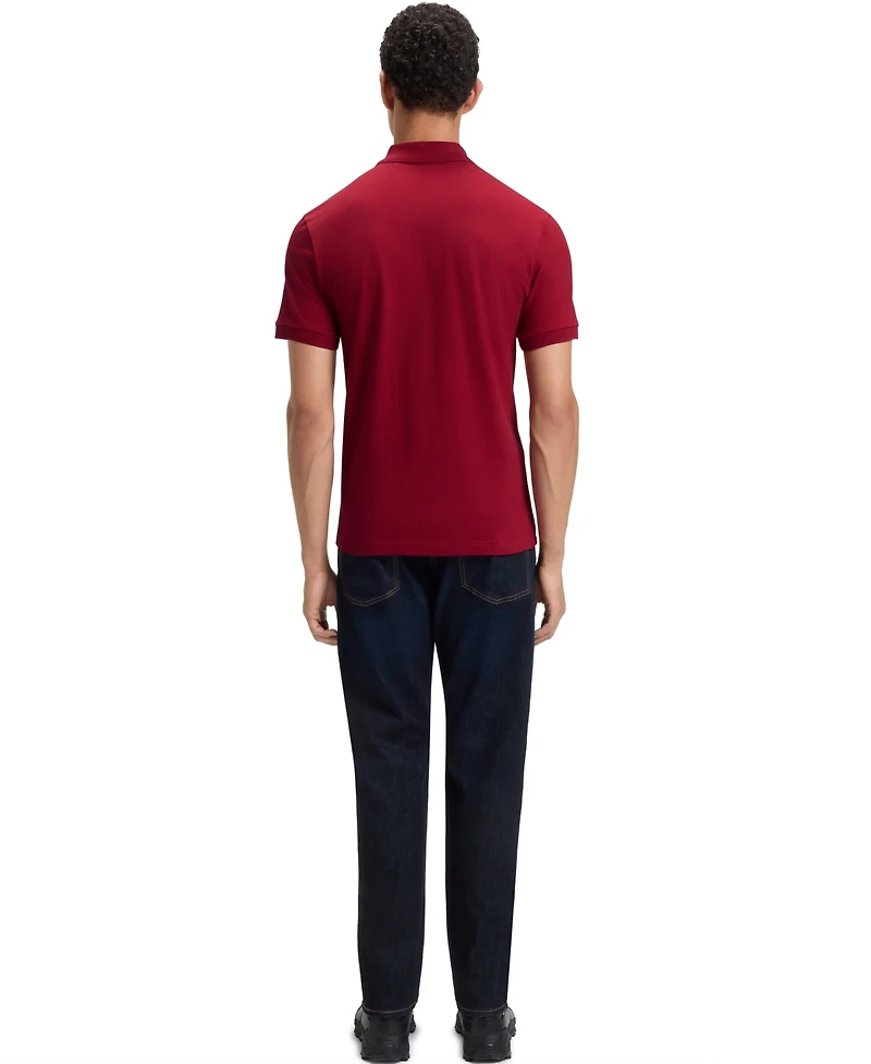 Boss by Hugo Men's Slim-Fit Stretch-Cotton Logo Patch Polo Shirt