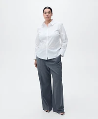 Mango Women's Slim-Fit Poplin Shirt