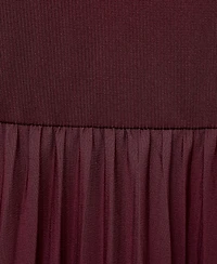 Mango Women's Combined Pleated Dress