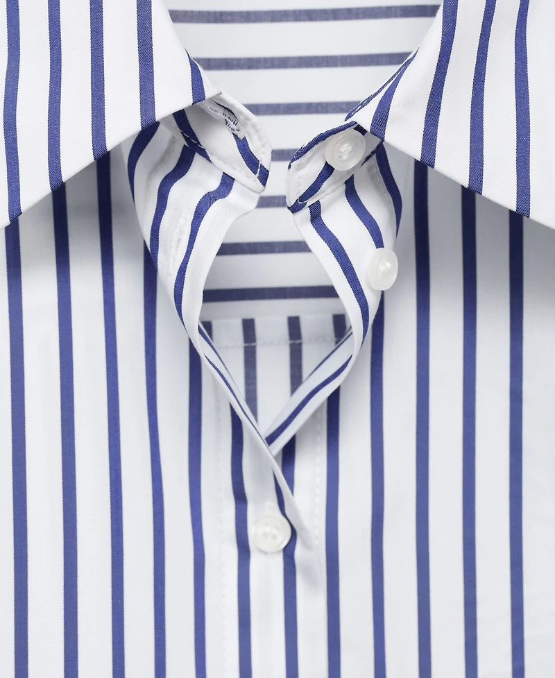 Mango Women's Striped Cropped Shirt