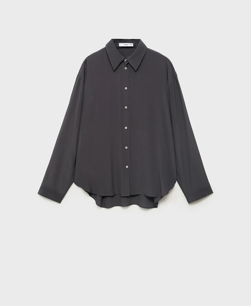 Mango Women's Oversize Flowy Shirt