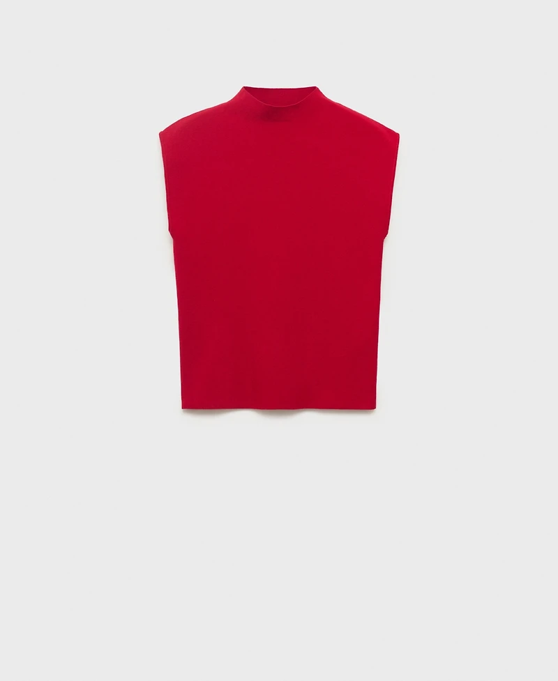 Mango Women's Perkins-Neck Knitted Top