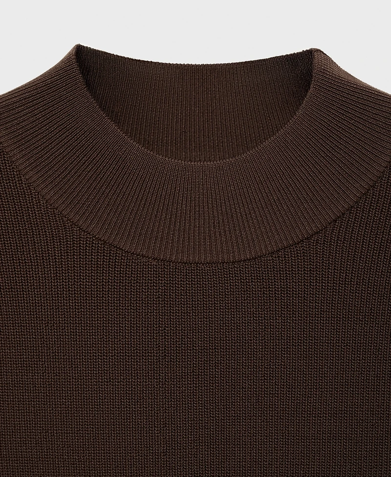 Mango Women's Perkins-Neck Knitted Dress