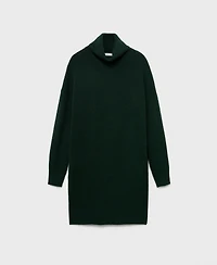 Mango Women's Short Knitted Turtleneck Dress