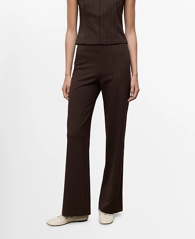 Mango Women's Elastic Waist Straight-Fit Pants