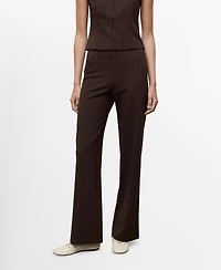 Mango Women's Elastic Waist Straight-Fit Pants