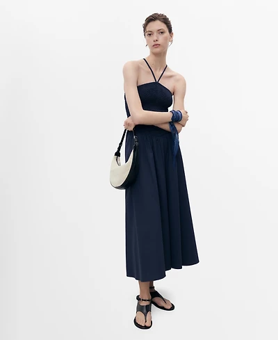 Mango Women's Combined Halter-Neck Dress