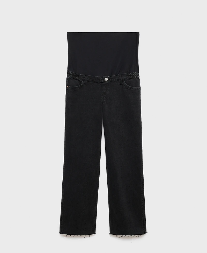 Mango Women's Wide-Leg Maternity Jeans