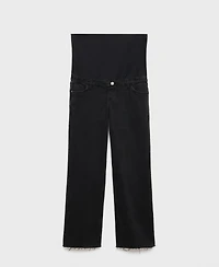 Mango Women's Wide-Leg Maternity Jeans
