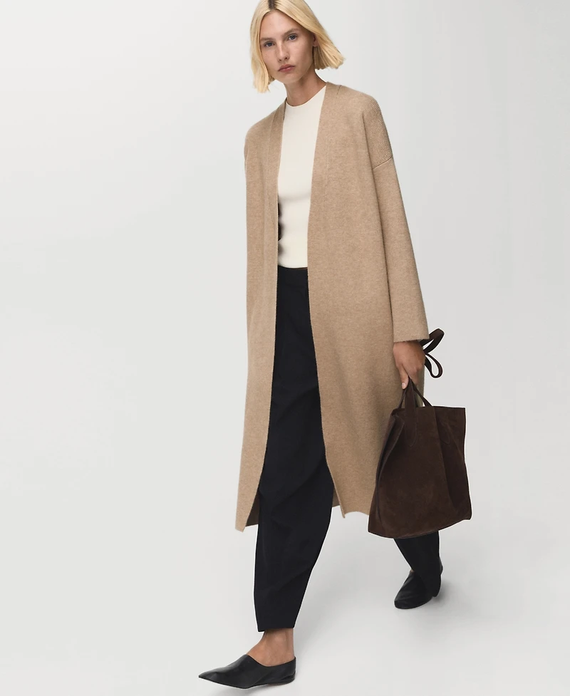 Mango Women's Long Knitted Cardigan