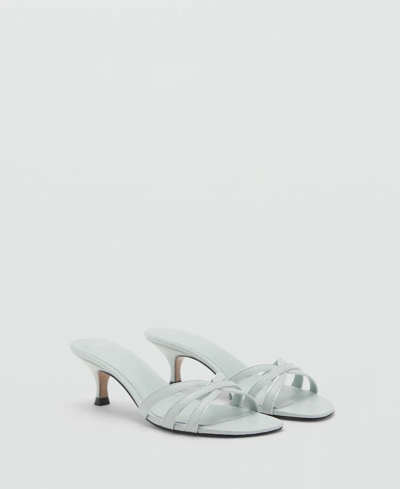Mango Women's Strappy Kitten Heel Sandals
