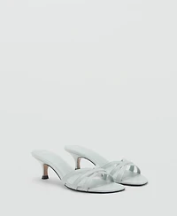 Mango Women's Strappy Kitten Heel Sandals