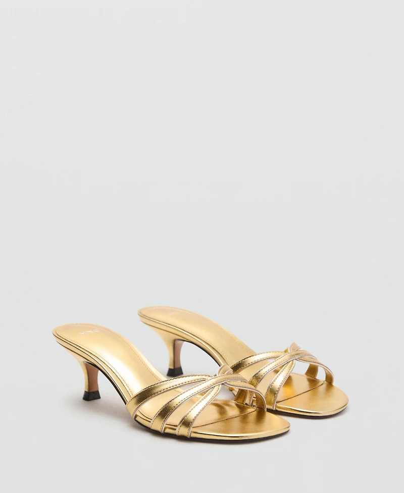 Mango Women's Strappy Kitten Heel Sandals