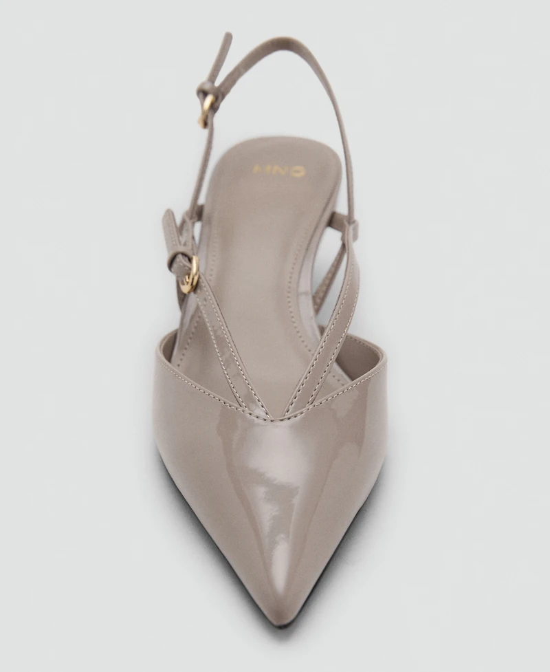 Mango Women's Kitten-Heeled Strappy Shoes