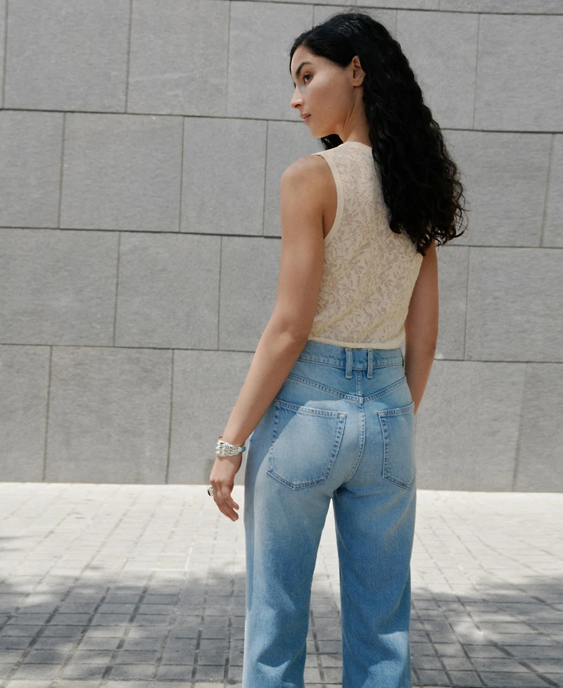 Mango Women's Openwork Knit Top