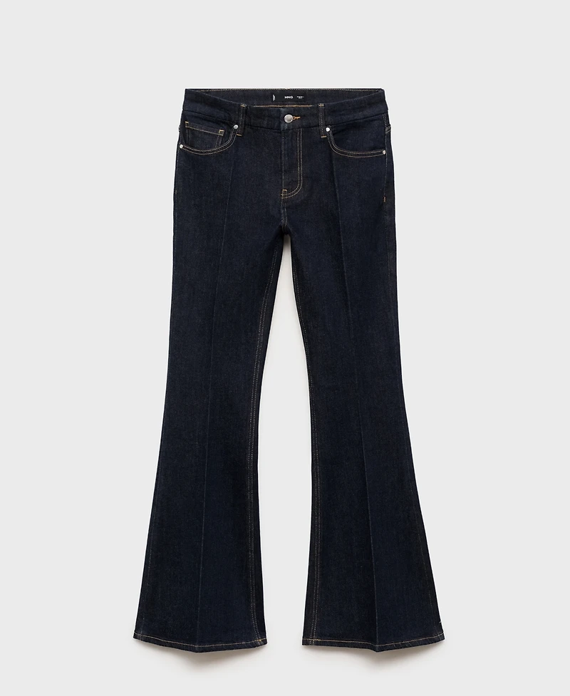 Mango Women's Violet Flared High-Rise Jeans
