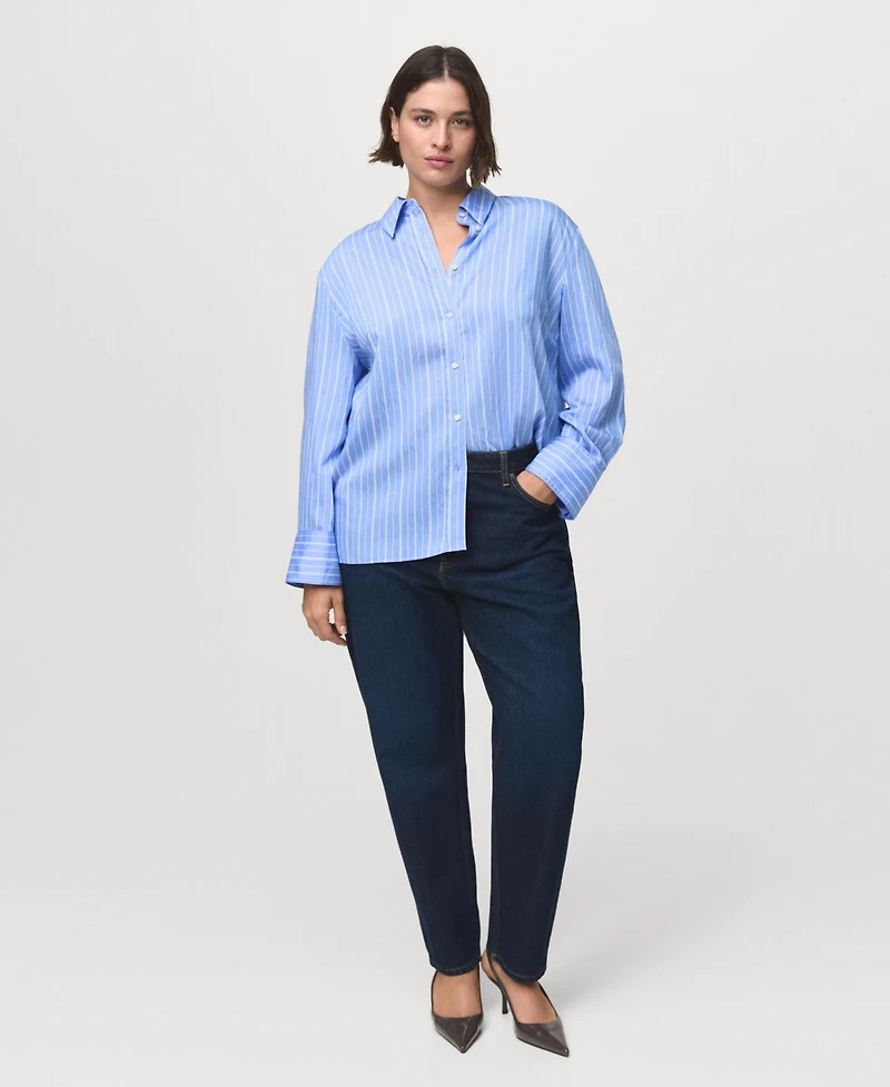 Mango Women's Striped Straight Shirt