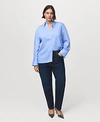 Mango Women's Striped Straight Shirt