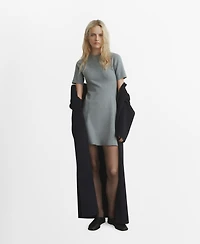 Mango Women's Fine-Knit Flared Dress
