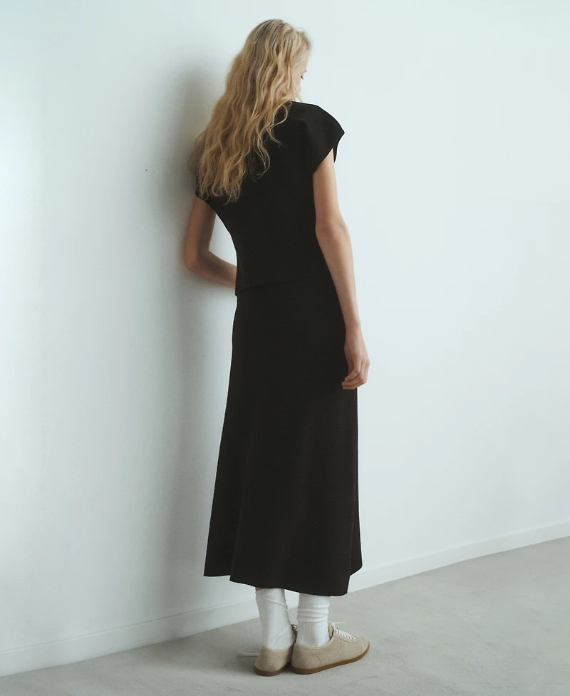 Mango Women's Flared Knitted Skirt