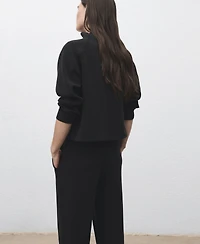 Mango Women's High Collar Sweatshirt