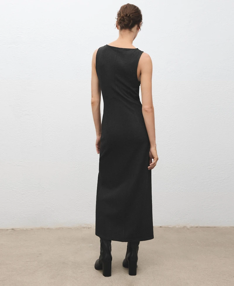 Mango Women's Cut-Out Ruched Dress