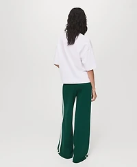 Mango Women's Fine-Knit Straight-Fit Pants