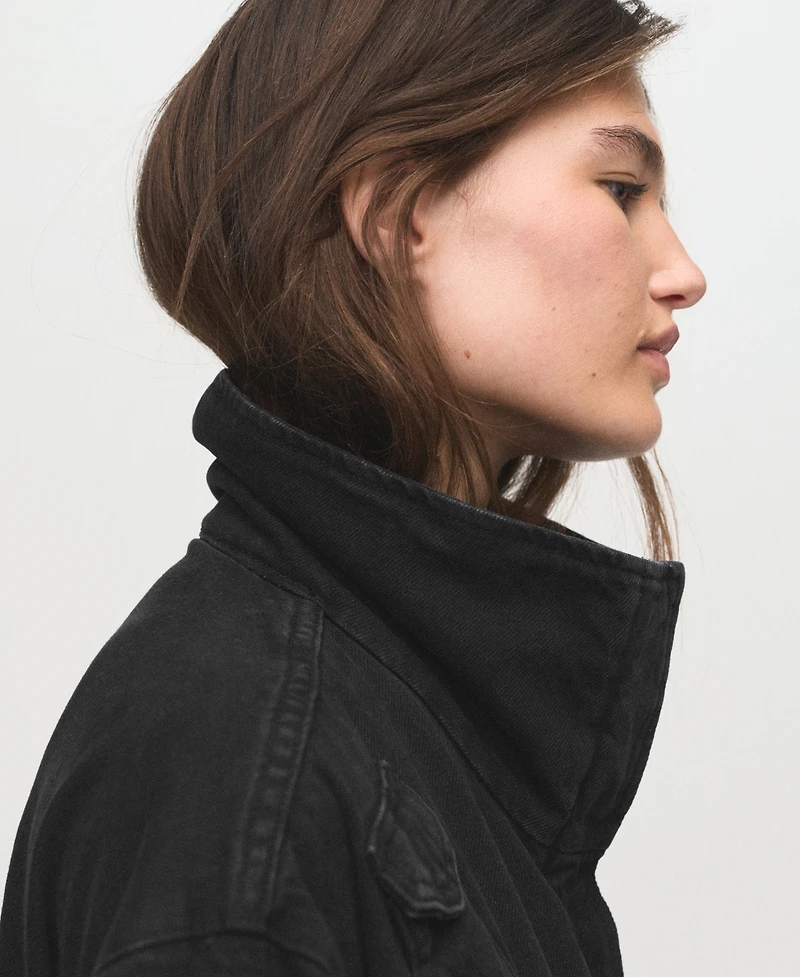 Mango Women's Pockets Oversized Denim Parka