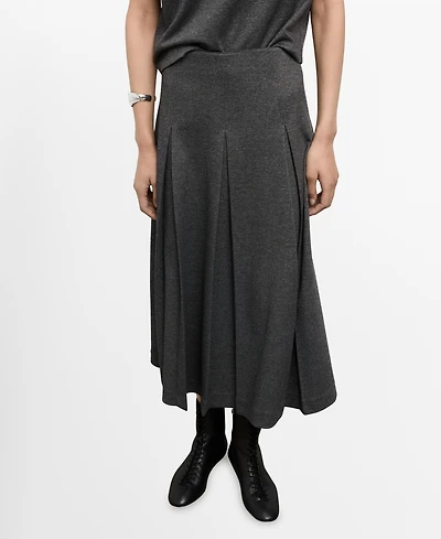 Mango Women's Pleated A-Line Skirt
